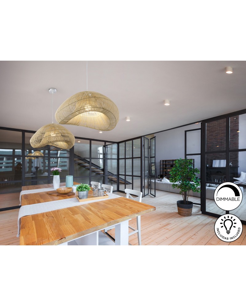 SABAH- LAMPARA RATAN NATURAL 55CM